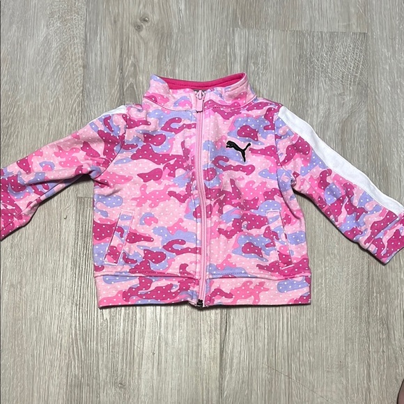Puma Pink Camo Zip-Up Jacket - Picture 1 of 1